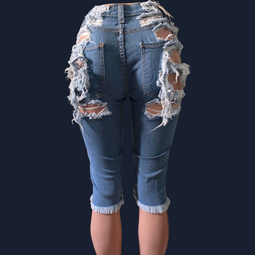 Distressed Blue Women's Jeans
